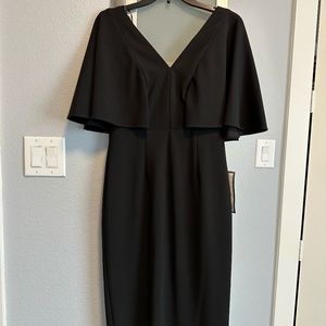 Brand New Betsy & Adam Black Midi Dress (tags attached)